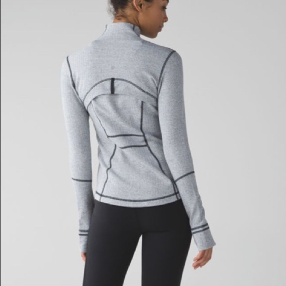 Lululemon Define Jacket - Heathered Herringbone Heathered Black White - Picture 2 of 7